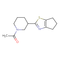 Chemical structure of 1-(3-{4H,5H,6H-cyclopenta[d][1,3]thiazol-2-yl}piperidin-1-yl)ethan-1-one - CSSB01997833830