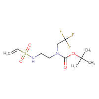 Chemical structure of tert-butyl N-(2-ethenesulfonamidoethyl)-N-(2,2,2-trifluoroethyl)carbamate - CSSB20932697723