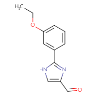 Chemical structure of 2-(3-ethoxyphenyl)-1H-imidazole-4-carbaldehyde - CSSB00011990686