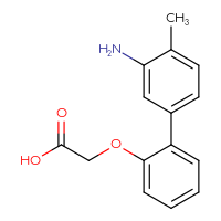 Chemical structure of 2-({3'-amino-4'-methyl-[1,1'-biphenyl]-2-yl}oxy)acetic acid - CSSB21415981285