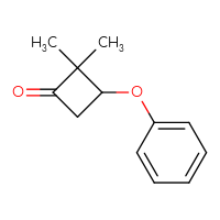 Chemical structure of 2,2-dimethyl-3-phenoxycyclobutan-1-one - CSSB00000729347