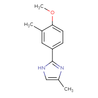 Chemical structure of 2-(4-methoxy-3-methylphenyl)-4-methyl-1H-imidazole - CSSB00012961909