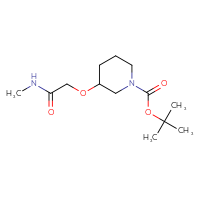 Chemical structure of tert-butyl 3-[(methylcarbamoyl)methoxy]piperidine-1-carboxylate - CSSB00114090807