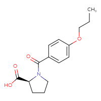 Chemical structure of (2S)-1-(4-propoxybenzoyl)pyrrolidine-2-carboxylic acid - CSSB00054896105