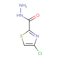 Chemical structure of 4-chloro-1,3-thiazole-2-carbohydrazide - CSSB03521808725