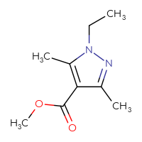 Chemical structure of methyl 1-ethyl-3,5-dimethyl-1H-pyrazole-4-carboxylate - CSSB00015661081