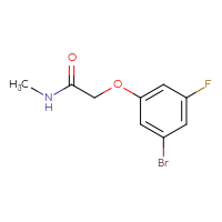 Chemical structure of 2-(3-bromo-5-fluorophenoxy)-N-methylacetamide - CSSB00012841190