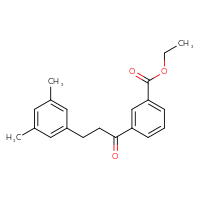 Chemical structure of ethyl 3-[3-(3,5-dimethylphenyl)propanoyl]benzoate - CSSB00020571593