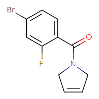 Chemical structure of 1-(4-bromo-2-fluorobenzoyl)-2,5-dihydro-1H-pyrrole - CSSB00015235769