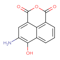 Chemical structure of 7-amino-8-hydroxy-3-oxatricyclo[7.3.1.0⁵,¹³]trideca-1(13),5,7,9,11-pentaene-2,4-dione - CSSB00020682664