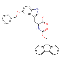 Chemical structure of 3-[5-(benzyloxy)-1H-indol-3-yl]-2-({[(9H-fluoren-9-yl)methoxy]carbonyl}amino)propanoic acid - CSSB00010005291