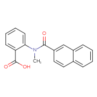 Chemical structure of 2-(N-methylnaphthalene-2-amido)benzoic acid - CSSB00102699206