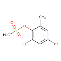 Chemical structure of 4-bromo-2-chloro-6-methylphenyl methanesulfonate - CSSB00113609321