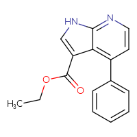 Chemical structure of ethyl 4-phenyl-1H-pyrrolo[2,3-b]pyridine-3-carboxylate - CSSB00159385962
