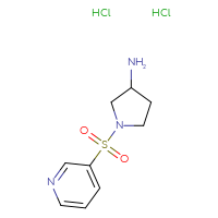 Chemical structure of 1-(pyridine-3-sulfonyl)pyrrolidin-3-amine dihydrochloride - CSSB06835374132