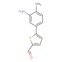 Chemical structure of 5-(3-amino-4-methylphenyl)thiophene-2-carbaldehyde - CSSB00102699911
