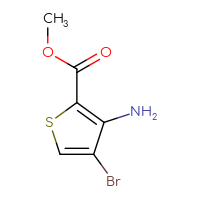 Chemical structure of methyl 3-amino-4-bromothiophene-2-carboxylate - CSSB00010201200