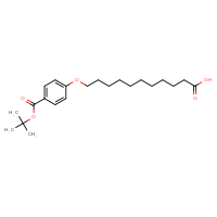 Chemical structure of 11-{4-[(tert-butoxy)carbonyl]phenoxy}undecanoic acid - CSSB00121573454