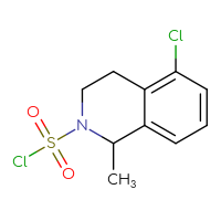 Chemical structure of 5-chloro-1-methyl-1,2,3,4-tetrahydroisoquinoline-2-sulfonyl chloride - CSSB14959847950