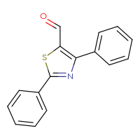 Chemical structure of 2,4-diphenyl-1,3-thiazole-5-carbaldehyde - CSSB00020606575