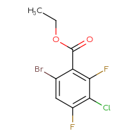 Chemical structure of ethyl 6-bromo-3-chloro-2,4-difluorobenzoate - CSSB06447030646
