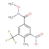 Chemical structure of N-methoxy-N,4-dimethyl-3-nitro-5-(trifluoromethyl)benzamide - CSSB07075035624