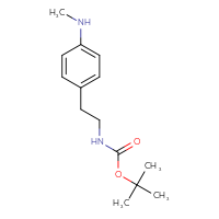 Chemical structure of tert-butyl N-{2-[4-(methylamino)phenyl]ethyl}carbamate - CSSB00010413024
