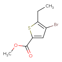 Chemical structure of methyl 4-bromo-5-ethylthiophene-2-carboxylate - CSSB00010270599