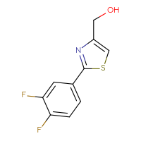 Chemical structure of [2-(3,4-difluorophenyl)-1,3-thiazol-4-yl]methanol - CSSB00012306526