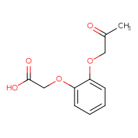 Chemical structure of 2-[2-(2-oxopropoxy)phenoxy]acetic acid - CSSB00000009340
