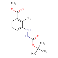 Chemical structure of methyl 3-({[(tert-butoxy)carbonyl]amino}amino)-2-methylbenzoate - CSSB21331812414