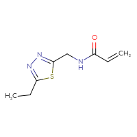 Chemical structure of N-[(5-ethyl-1,3,4-thiadiazol-2-yl)methyl]prop-2-enamide - CSSB00016456089