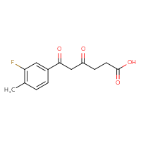 Chemical structure of 6-(3-fluoro-4-methylphenyl)-4,6-dioxohexanoic acid - CSSB21432484658