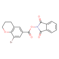 Chemical structure of 1,3-dioxo-2,3-dihydro-1H-isoindol-2-yl 8-bromo-3,4-dihydro-2H-1-benzopyran-6-carboxylate - CSSB17484204765