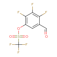 Chemical structure of 2,3,4-trifluoro-5-formylphenyl trifluoromethanesulfonate - CSSB20977123147