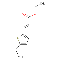 Chemical structure of ethyl (2E)-3-(5-ethylthiophen-2-yl)prop-2-enoate - CSSB00009829917