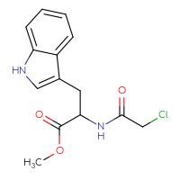 Chemical structure of methyl 2-(2-chloroacetamido)-3-(1H-indol-3-yl)propanoate - CSSB00000734764