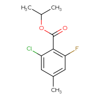 Chemical structure of propan-2-yl 2-chloro-6-fluoro-4-methylbenzoate - CSSB03554070611