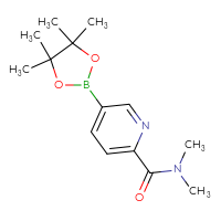 Chemical structure of N,N-dimethyl-5-(4,4,5,5-tetramethyl-1,3,2-dioxaborolan-2-yl)pyridine-2-carboxamide - CSSB00010195851