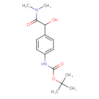 Chemical structure of tert-butyl N-{4-[(dimethylcarbamoyl)(hydroxy)methyl]phenyl}carbamate - CSSB21043413149