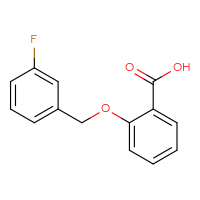 Chemical structure of 2-[(3-fluorophenyl)methoxy]benzoic acid - CSSB00000597208