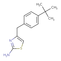 Chemical structure of 4-[(4-tert-butylphenyl)methyl]-1,3-thiazol-2-amine - CSSB00133411100