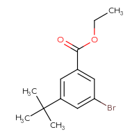 Chemical structure of ethyl 3-bromo-5-tert-butylbenzoate - CSSB02520603384