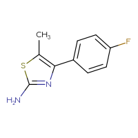 Chemical structure of 4-(4-fluorophenyl)-5-methyl-1,3-thiazol-2-amine - CSSB00000168849