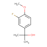 Chemical structure of 2-(3-fluoro-4-methoxyphenyl)propan-2-ol - CSSB00011755066