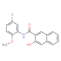 Chemical structure of N-(5-chloro-2-methoxyphenyl)-3-hydroxynaphthalene-2-carboxamide - CSSB00016987832