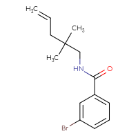 Chemical structure of 3-bromo-N-(2,2-dimethylpent-4-en-1-yl)benzamide - CSSB00019199755