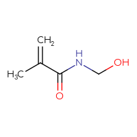Chemical structure of N-(hydroxymethyl)-2-methylprop-2-enamide - CSSB00015385579