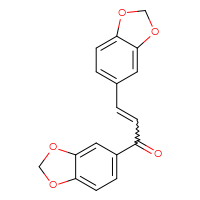 Chemical structure of 1,3-bis(2H-1,3-benzodioxol-5-yl)prop-2-en-1-one - CSSB00020619175