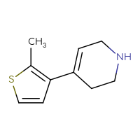 Chemical structure of 4-(2-methylthiophen-3-yl)-1,2,3,6-tetrahydropyridine - CSSB00013899659